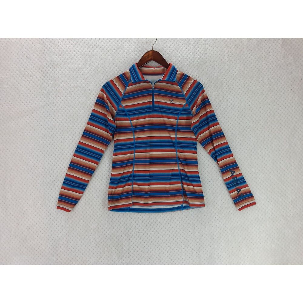 Ariat Women's Small Laguna 1/4 Zip Long Sleeve Top Horizon Serape